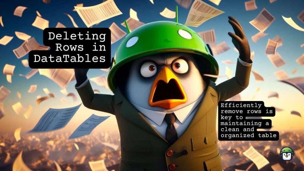 Deleting Rows in DataTables