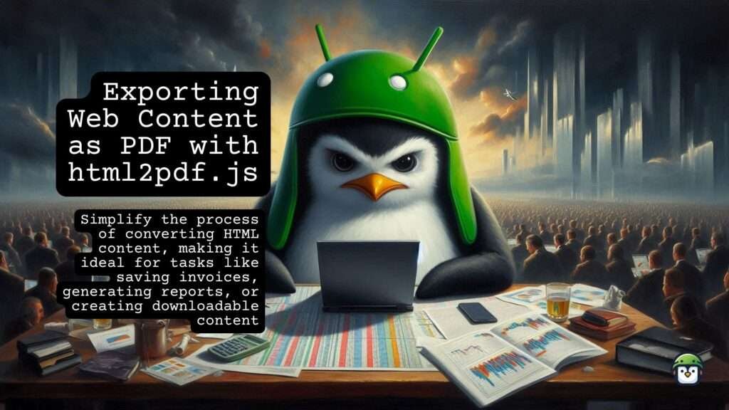 Exporting Web Content as PDF with html2pdf.js