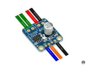 Image of the DRV8871 motor driver module showing labeled pins, including VM, GND, OUT1, OUT2, IN1, IN2, and PWM input.